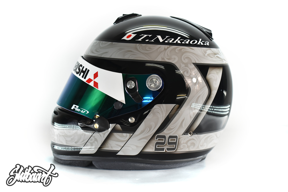 ARAIGP　レーシングヘルメットのカスタムペイントの施工例　SHIBAART
