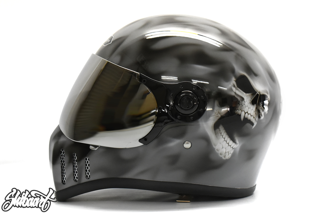 リアルフレイムス SHIBAARTオリジナルスカルデザイン   ヘルメット カスタムペイント