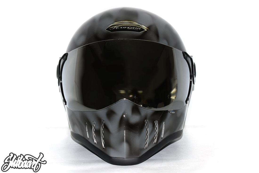 リアルフレイムススカルデザイン  HELMET カスタムペイント