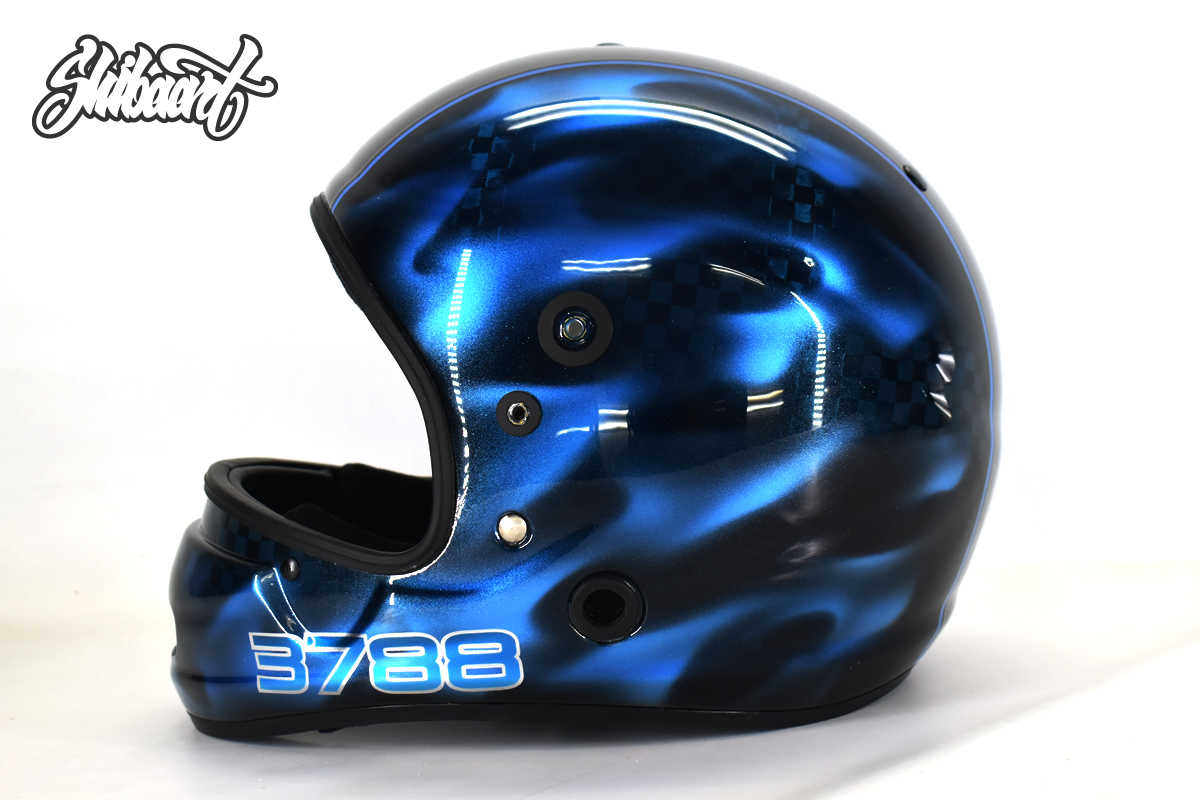 競艇用 HELMET ヘルメットペイント ボートレーサー　一宮　稔弘選手　＃3788