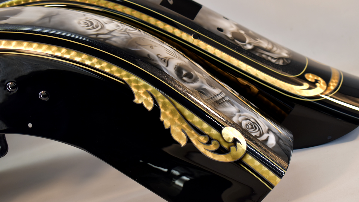  チョロスタイル　ミューラル ゴールドリーフ　スピニング模様