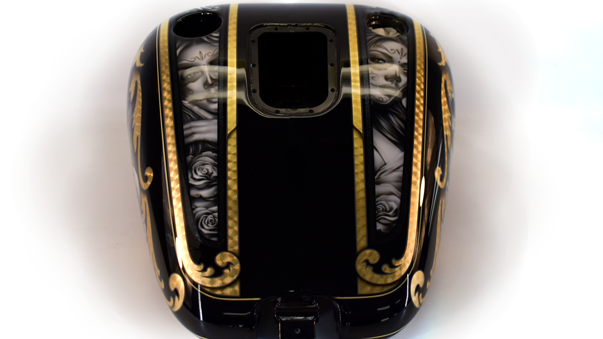  チョロスタイル　ミューラル ゴールドリーフ　スピニング模様