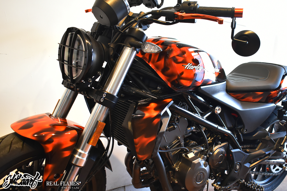 HARLEY DAVIDSON X350 リアルフレイムス フルカラー 施工例3