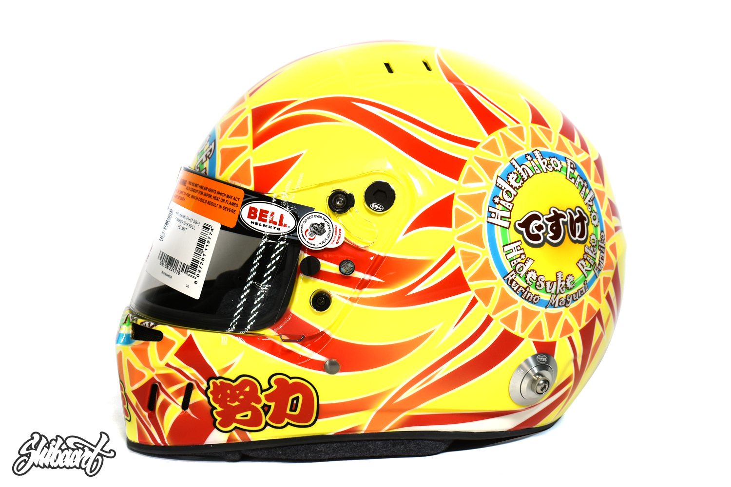 BELLヘルメット GT6 カーボンシリーズ カスタムペイント 側面の施工例