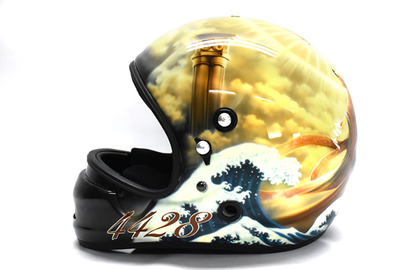 ARAI競艇用 ヘルメットカスタムペイントの施工例