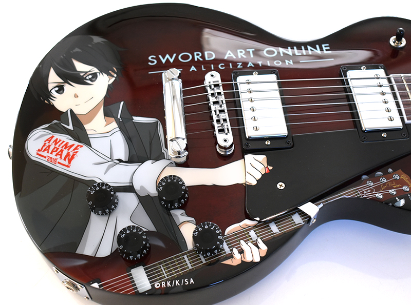 ソードアートオンライン　ギターのカスタムペイントの施工例