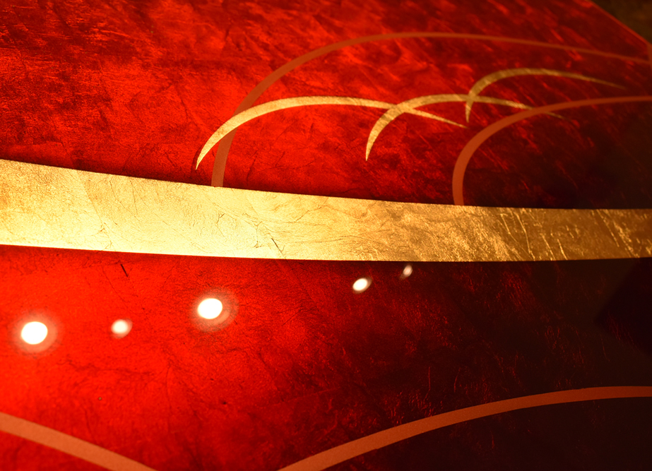 金箔アートパネル　裏面ペイント