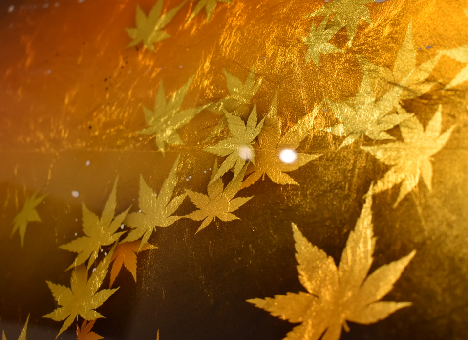 金箔アート　パネル　紅葉デザイン