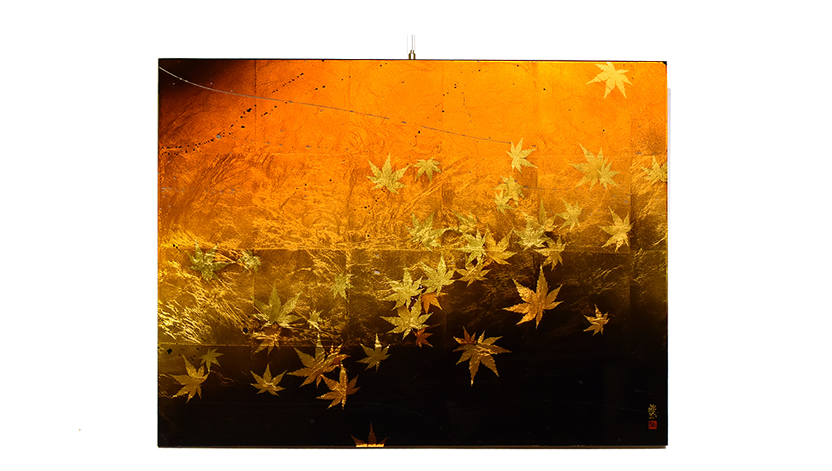 金箔アート　グラデーション　カスタムペイント